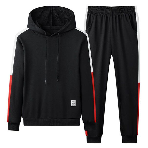 Men's Clothing Men's Casual Hoodie & Jogger Set - Korean Streetwear Two-Piece (Trendy Loungewear Essential)_viptrois.com