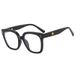 Square Hollow-Out Blue Light Blocking Glasses Rivet Frame For Women/Men Fashion Photoshoot Eyewear_viptrois.com