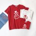 2025 New Parent Child Outfit Wholesale Spot Family Outfit Red Universal Cartoon Anime Summer School Sportswear_viptrois.com