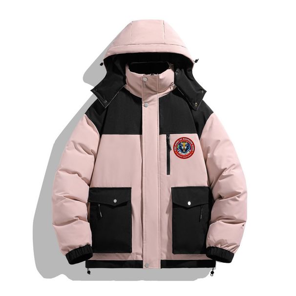 Cross Border Men's Outdoor Workwear Jacket Down Cotton Jacket Men's Winter Loose Hooded Cotton Jacket Print 002_viptrois.com