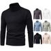Men's Clothing Men's Knitted Sweater, Men's High Necked Fashionable Long Sleeved Sweater, Base Sweater_viptrois.com
