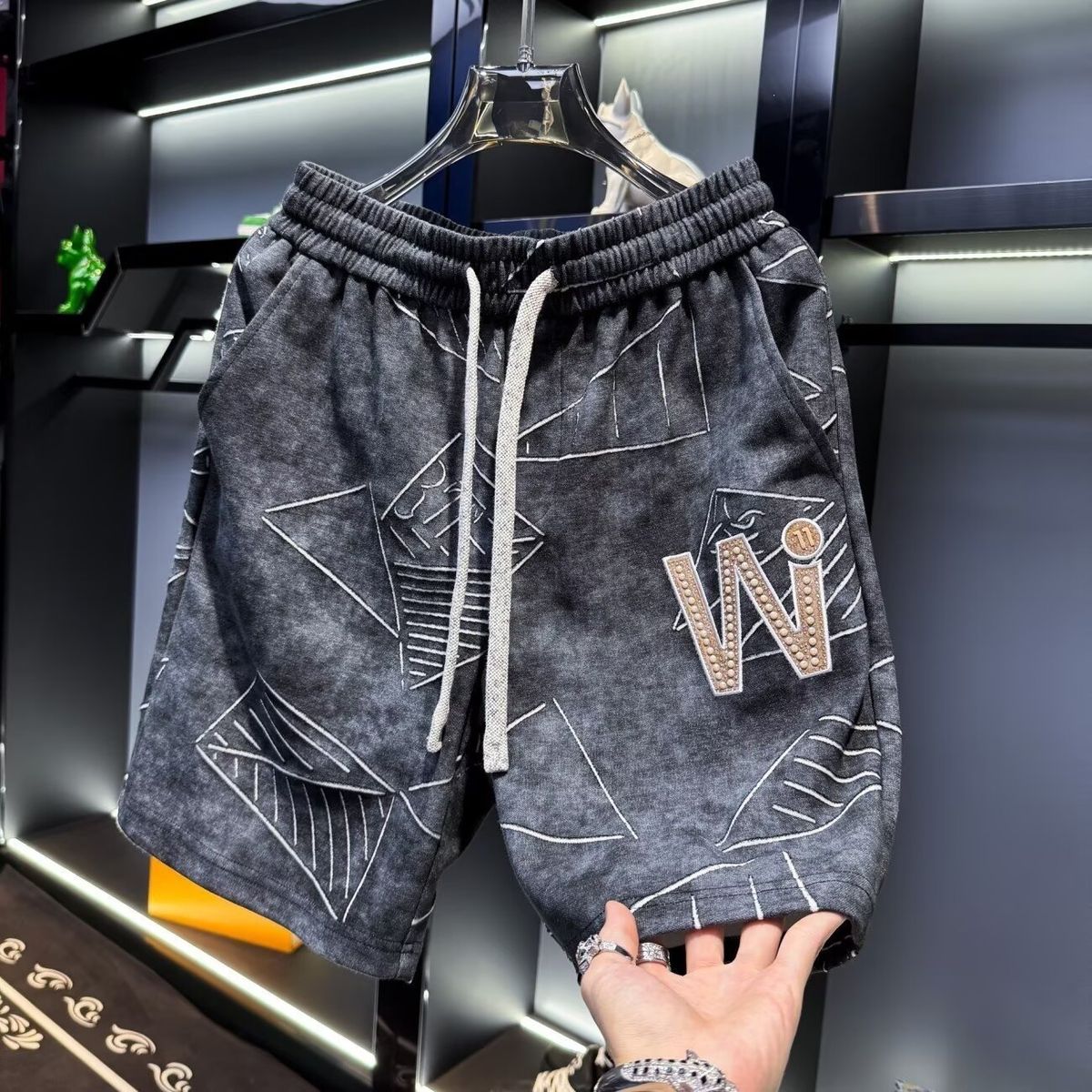 Summer Fashion Men's Shorts Trendy Brand Design Loose Fit Plus Size Sporty Casual Five Point Length_viptrois.com