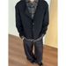 Pure Brown Two-Piece Shirt For Men, Autumn Melad Color Series, College Style Jacket, Vintage Design Knitted Cardigan_viptrois.com