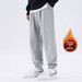 Men's Solid Color Casual Pants With Drawstring Waist & Pockets | Straight & Tapered Leg Options For Daily Wear_viptrois.com