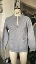 Women's Casual Zip-Up Sweater Cardigan - Soft Cotton Blend, Loose Fit, Long Sleeve, Round Neck, Solid Color (Gray/) Versatile Layering For Fall_viptrois.com