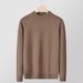 Pure American Style Half Turtleneck Core-Spun Yarn Knitwear Muscle Men Tight Elastic Long Sleeve Sweatshirt Mid-Neck_viptrois.com
