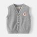 XUANMU Autumn Children's Vest School Style Boys Four Season Cartoon Bear Vests Knitted Baby Thin Outerwear Boys' WaistCoats XB045_viptrois.com