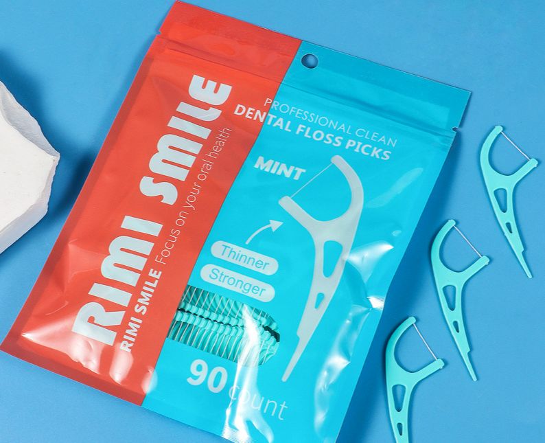 Large Mouth Mint Dental Floss Stick High Tensile Polymer Smooth Dental Floss Plastic Toothpick Bow Shaped Hollow Tooth Picking Line_viptrois.com