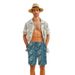 Premium Products New Men's 3D Printed Shorts, Leaf Hawaiian Shirt, Flower Pants_viptrois.com