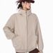 Oversized Zip-Up Hoodie – Soft Sherpa Loungewear For Women (Heather Grey/Cream, M-2XL)_viptrois.com