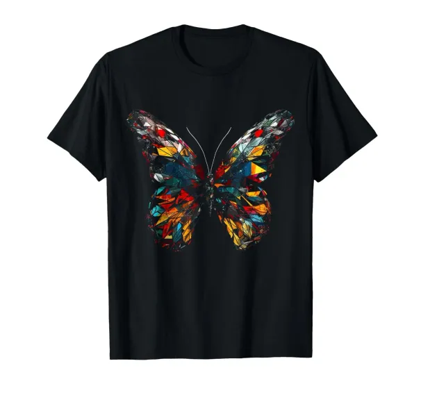 Butterfly Colourful Polygon - Art Animal Butterfly T-Shirt Mens Womens Tees Top_viptrois.com