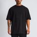 Men's Clothing Premium Heavyweight 100% Cotton Oversized Men's T-Shirt - Relaxed Fit Drop Shoulder Streetwear Tee In White & Black (240g/300g)_viptrois.com