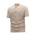 Summer Men's Casual Short-sleeved T-shirt With Lapel_viptrois.com