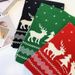 Christmas Scarf For Women - Extra Long & Warm Knitted Scarf With Festive Snowflakes, Bells & Santa Claus, Soft Faux Fur Winter Scarf_viptrois.com