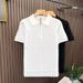 Men's Clothing Summer Men's Shirt Casual Versatile Turn Down Collar Short Sleeve Slim Fit Trendy Fashionable Half Zip Sweater_viptrois.com