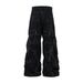 Men's Clothing High Street Shaped Pleated Washed Jeans RO Style Wide Leg Trousers_viptrois.com