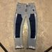 Men's Clothing European And American Style Men's Y2K Patchwork Painted Pony Print Fashion Straight Leg Jeans_viptrois.com