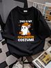 This Is My Halloween Costume Funny Halloween Ghost T-Shirt Graphic Top For Everyday Wear Stretched Casual Designer Clothes Women Top Graphic Tees Unisex Print Round Neck Short Sleeve Fashion Versatile Slightly Stylish Comfortable Streetwear_viptrois.com