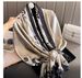 Elegant beige small fragrant wind flowers simulation silk scarf female Korean version of the autumn and winter thin section silk_viptrois.com