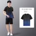 Men's Clothing Short Sleeved Ice Silk Gradient Quick Drying Two Piece Suit Running Suit Sports Suit Sports Style_viptrois.com