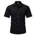 Summer 2025 New Casual Men's Workwear Shirt, Military Form-fitting Pure Cotton Short-sleeved Shirt, Work Men's Top_viptrois.com