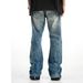 Men's Clothing American Style Gradient Washed Ripped Jeans Men's Retro Light Color Flared Hip Hop Casual Pants_viptrois.com