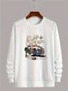 Men's Loose Casual Fashionable Cartoon Car Pattern Printed Round Neck Long Sleeved Sweatshirt For Autumn And Winter_viptrois.com
