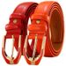 Women's Leather Pin Buckle Belt Fashion Women's 3.0 Thin Belt Candy Color Korean Style Casual Belt_viptrois.com