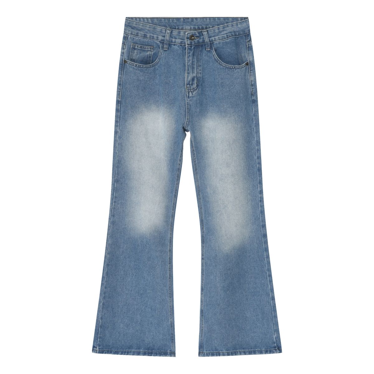 Men's Clothing EF JEANS | New Style Casual Loose Mid High Waist Flared Denim Jacket Jacket Set Blue_viptrois.com