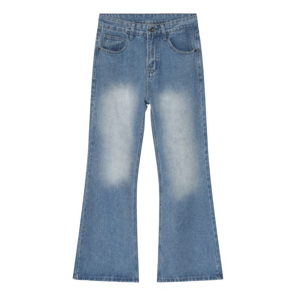 Men's Clothing EF JEANS | New Style Casual Loose Mid High Waist Flared Denim Jacket Jacket Set Blue_viptrois.com