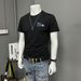 Men's European Style Slim Fit Crew Neck T-Shirt Trendy Fashion Silky Cotton Short Sleeve Base Shirt Top_viptrois.com