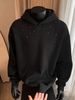 A Niche Spine Nail Bead Embroidered Hooded Sweatshirt With Retro Loose Design On The High Street_viptrois.com