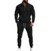 Men's Fleece-Lined Jogger Pants Set Winter Thermal Comfort Casual Tracksuit For Cold Weather_viptrois.com