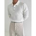 Men's Slim-Fit Business Knit Sweater – Lightweight Long Sleeve Pullover (White/Black/Brown, S-XXL EU Sizing)_viptrois.com