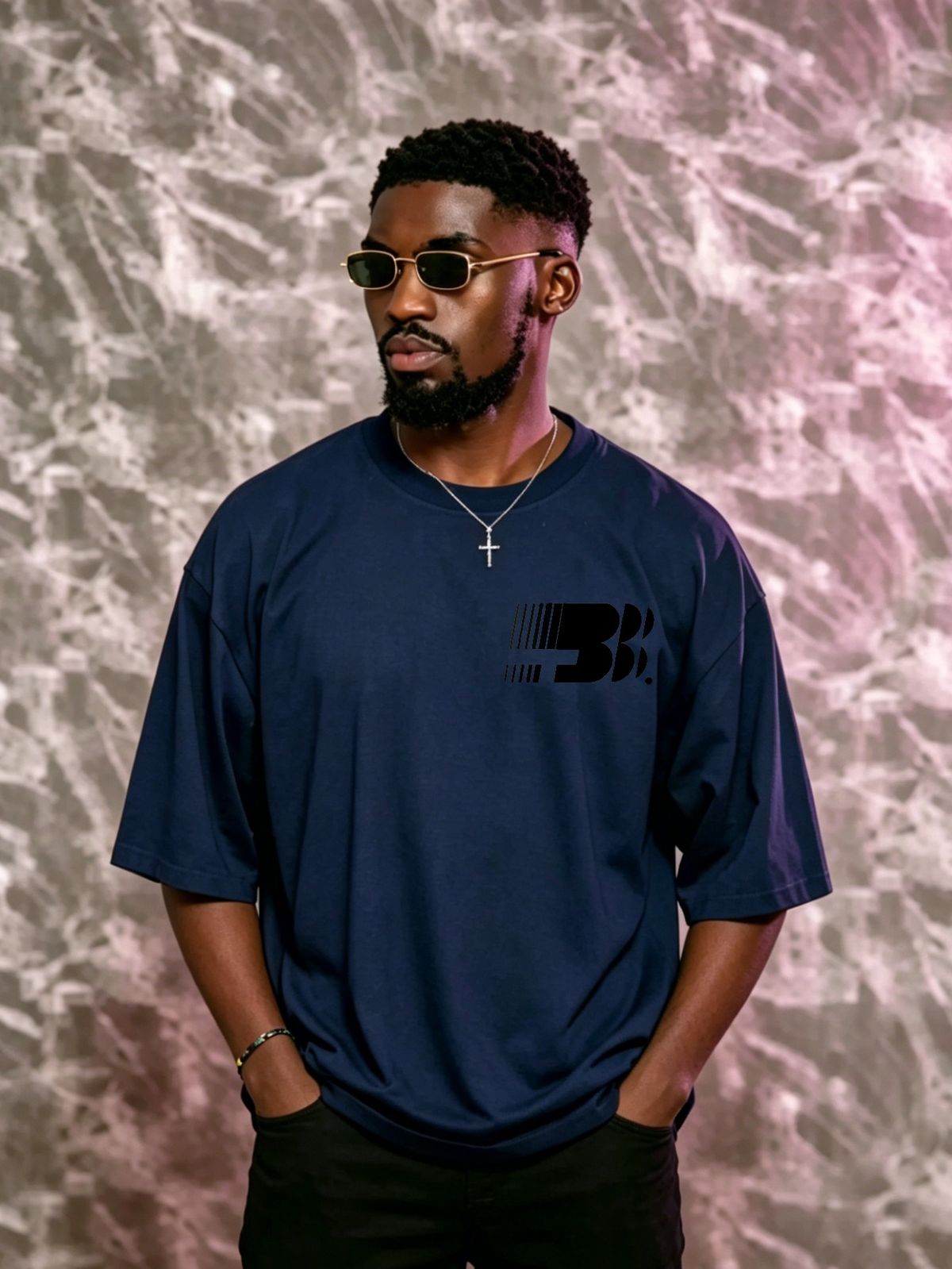100% Cotton 190g Bold Letter Graphic Print Short Sleeve Crew Neck Casual Daily Wear Men Summer T-Shirt_viptrois.com