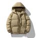 Men's Clothing Winter Cotton Coat For Men Solid Color Hooded Down Jacket Couple Korean Style Trendy Loose Coat Warm Casual Tops_viptrois.com
