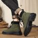 European Warm Series British Style Men's Leather New High-top Thick-soled Solid Color Martin Fashion Trend Outdoor Work Boots_viptrois.com