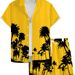 Men's Allover Print Shirt & Shorts Set, Lightweight Modal Blend Casual Outfit, Short Sleeve Shirt With Matching Shorts For Vacation And Street Style_viptrois.com