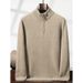 Nordmann Autumn Winter New Heavyweight Thickened Cashmere Wool Turtleneck Half Zipper Base Shirt Men's Warm Knitted Top_viptrois.com