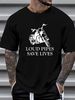 Motorcycle Loud Pipes Save Lives T Shirt Breathable Casual Streetwear Graphic Comfortable Stretched Top For Everyday Wear Fashion Stylish Unisex_viptrois.com