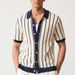 Men's Solid Color Short Sleeved Lapel Knitted Polo Shirt_viptrois.com