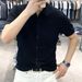 Men's Clothing Summer New Men's Fashion Casual Versatile Comfortable Solid Color Knitted Lapel Polo Shirt_viptrois.com