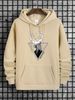 Men's Autumn And Winter Casual And Fashionable Loose Hooded Sweatshirt, Deer Print Warm Long Sleeved Pullover Sweater_viptrois.com