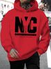 Men's Autumn And Winter Casual Fashion Loose Hooded Sweatshirt Letter Print Warm Long Sleeved Pullover_viptrois.com