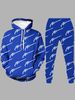 100% white printed adult hooded hoodie set for men and women_viptrois.com