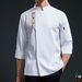 Men's Clothing Chef Chef Work Clothes Long Sleeve Men Autumn And Winter Catering Hotel Hot Pot Barbecue Restaurant Back Kitchen Work Clothes_viptrois.com