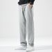 Men's Clothing Wide Leg Pants Spring And Autumn New Loose Large Size Student All Match Straight Pants Sports Casual Trousers_viptrois.com