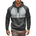 New Product 2025 Fashion Hoodies Outerwear Men's 100% Polyester Color Block Patchwork Long Sleeve Casual Loose Warm-Wool Hooded Swearshirts_viptrois.com