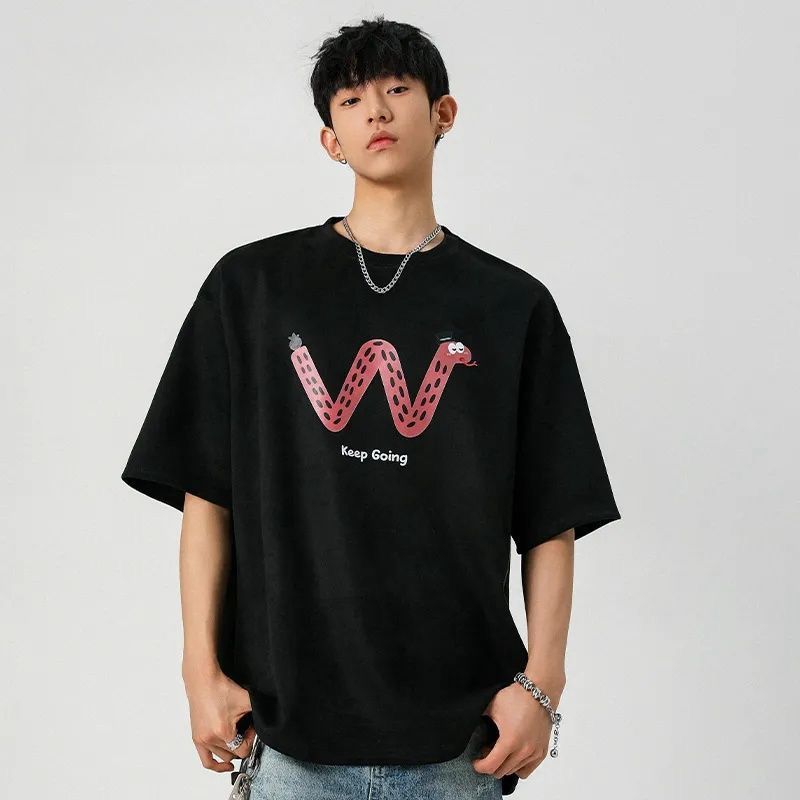 Men's High-quality Round-neck Pullover Short-sleeved T-shirt_viptrois.com