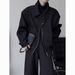 2025 Spring/Autumn New Loose Dark Style Design Wide Shoulder Flying Jacket For Men, Simple And Fashionable Flip Collar Short Long Sleeve Jacket_viptrois.com